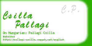 csilla pallagi business card